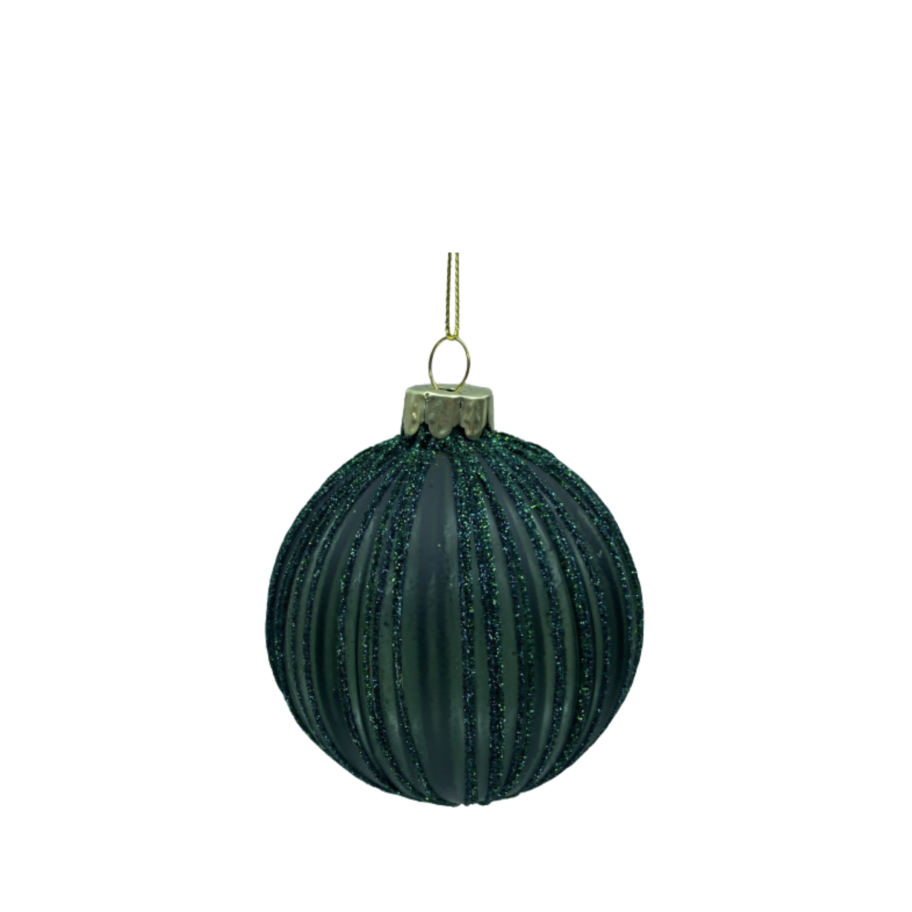 Julekugle m/lodrette streger 4 stk.